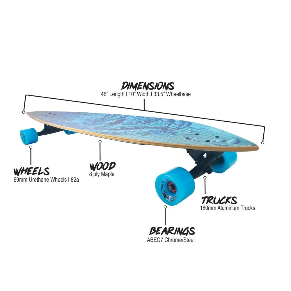 Kahuna Creations Haka Sea Dragon 47" Longboard W/ Bear Trucks
