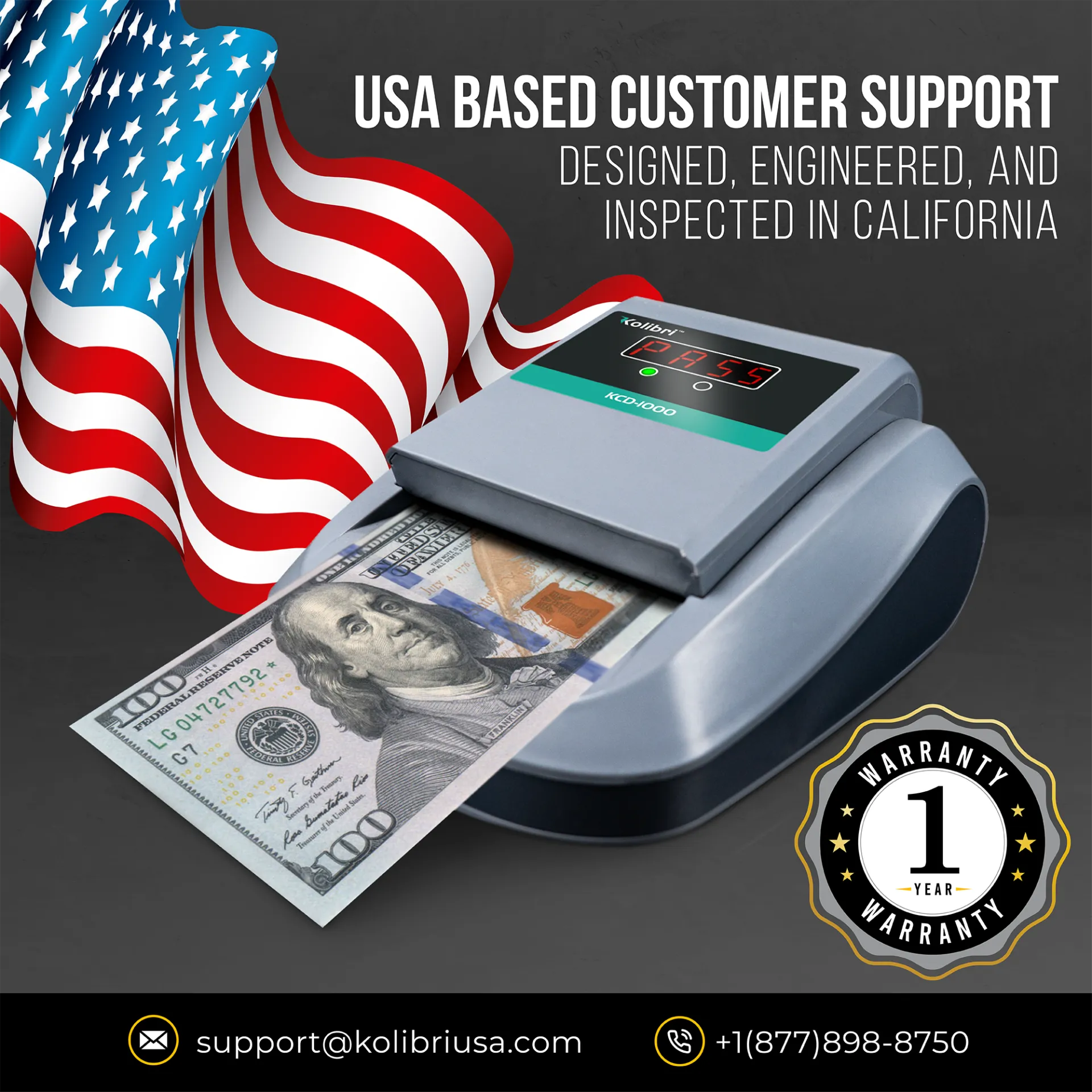 Kolibri KCD-1000 All-Orientation Money Detector