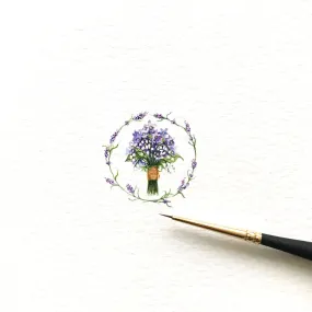 Larkspur and lily of the valley bouquet - SOLD
