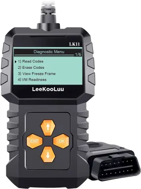 Leekooluu OBD2 Scanner Car Scan Diagnostic Tool Reset Clear Check Engine Code Reader for All OBD II Vehicles LK11