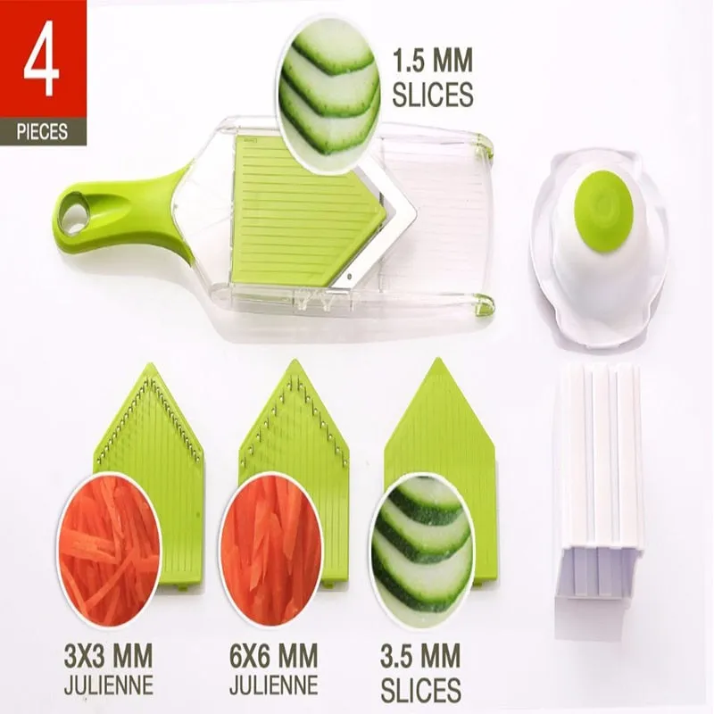 Mandoline Slicer Manual Vegetable Cutter with 4 Blade Vegetable Grater
