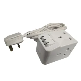 Masterplug Switched Individual Power 3 Gang 13amp Extension Lead 2 Meter (SWG32C-MPA)