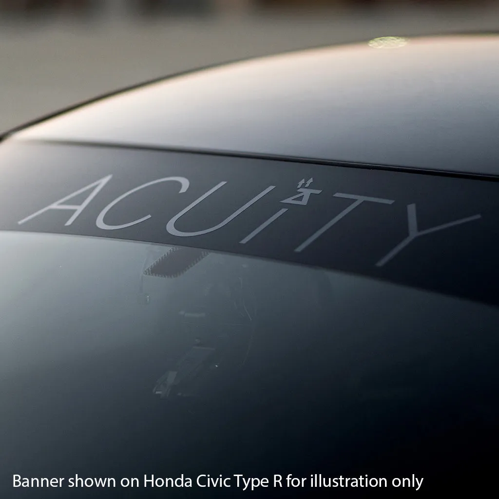 Matte Black Windshield Banner