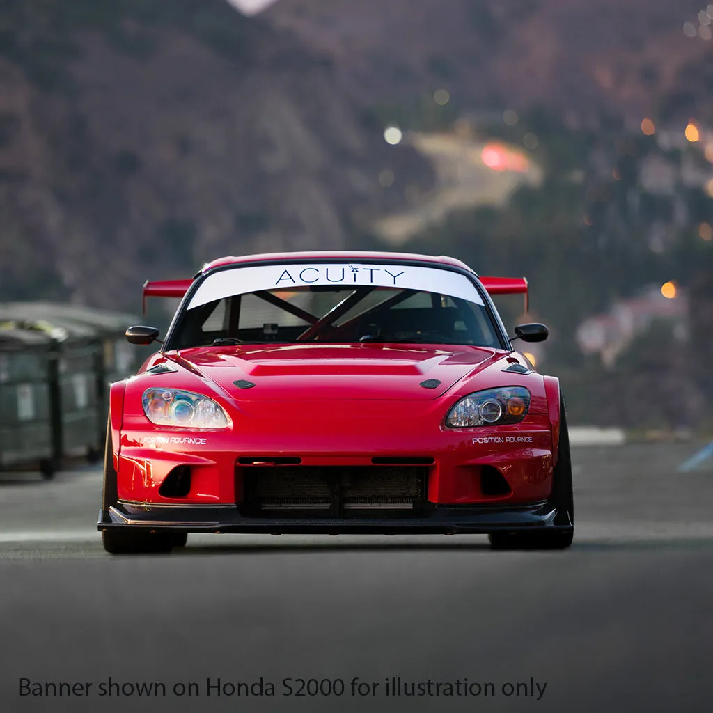 Matte White Windshield Banner