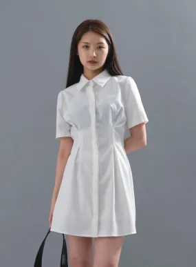Milky Pintuck Shirt Dress CM10