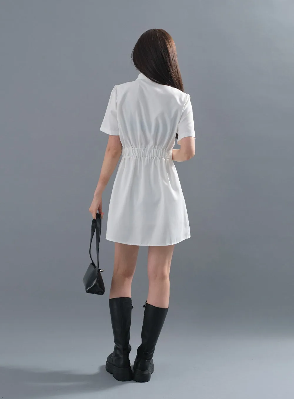 Milky Pintuck Shirt Dress CM10