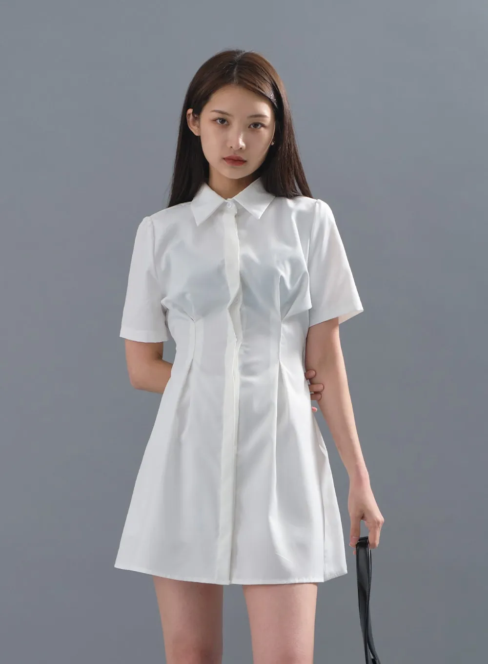 Milky Pintuck Shirt Dress CM10