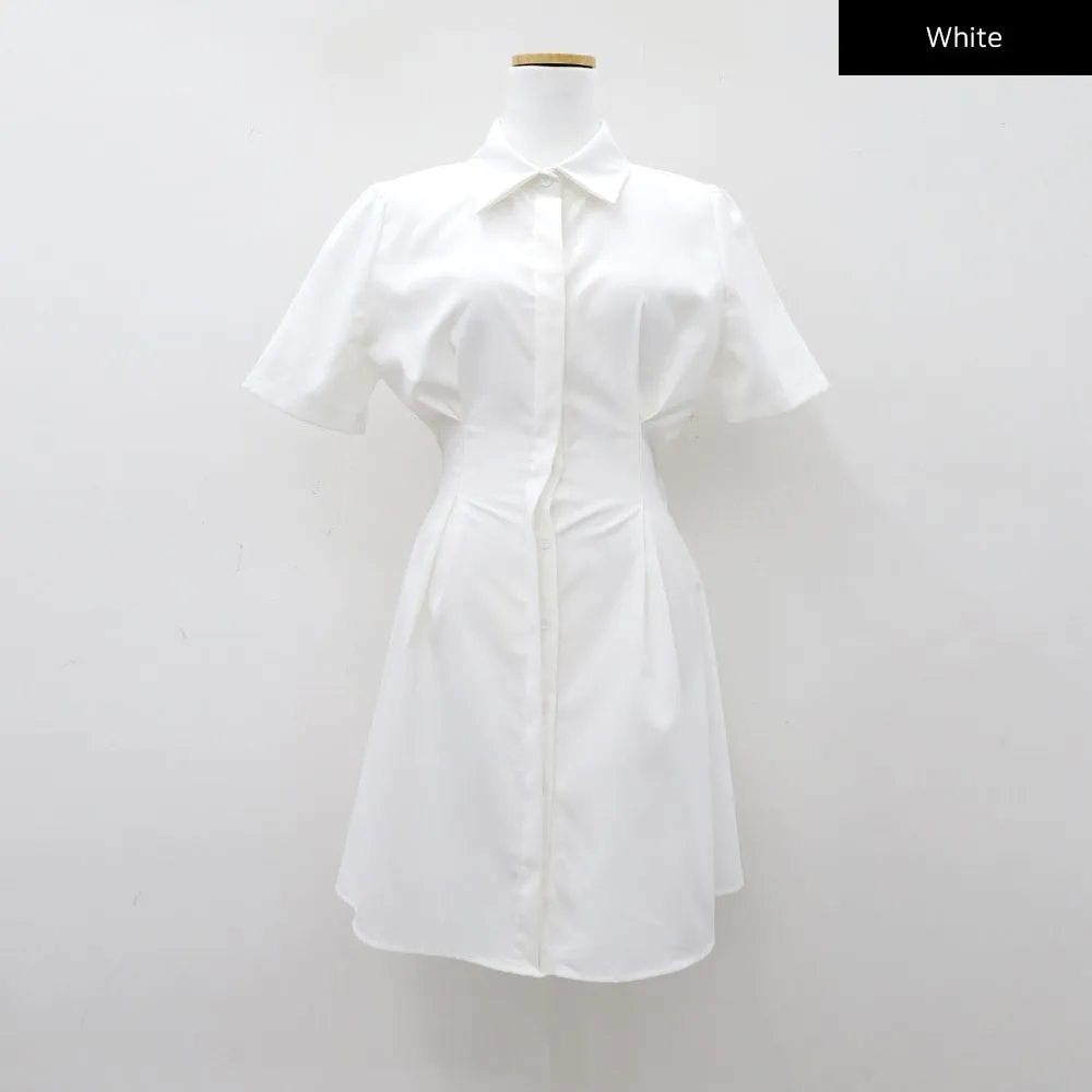 Milky Pintuck Shirt Dress CM10