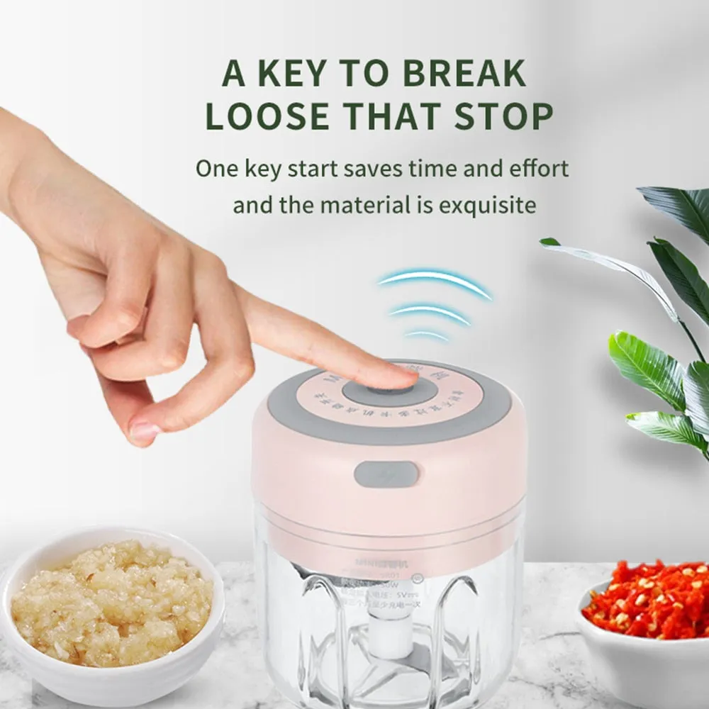 Mini Electric Garlic USB Charging Ginger Masher Crusher Machine
