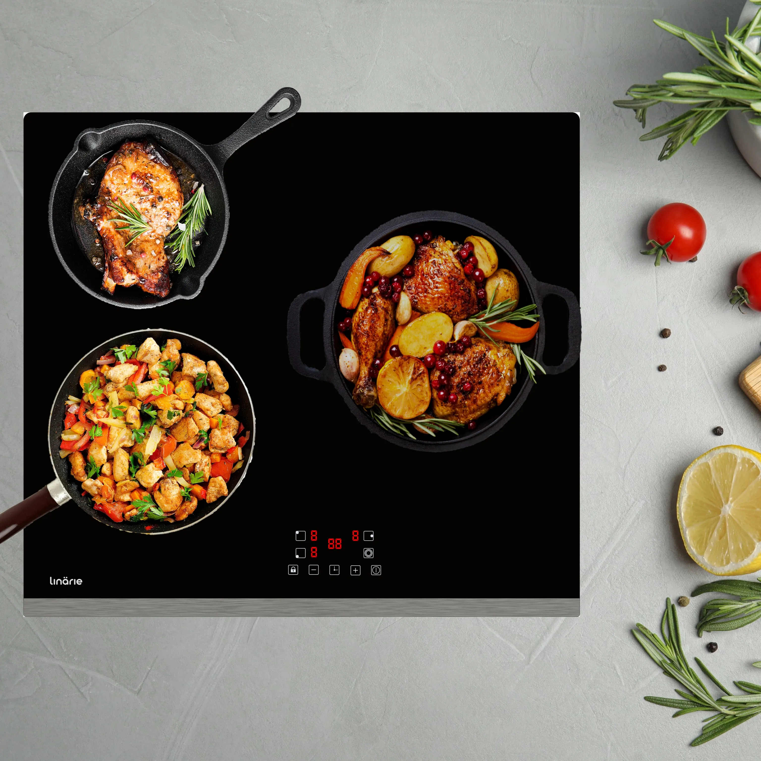 Nice 60cm 3 Zone Ceramic Cooktop LS60C3Z