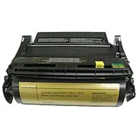 Office Depot 845-745-ODP Lexmark 12A5845/12A5745 Remanufactured High Yield Toner Cartridge for Optra T610, T612, T614 Printers - Black