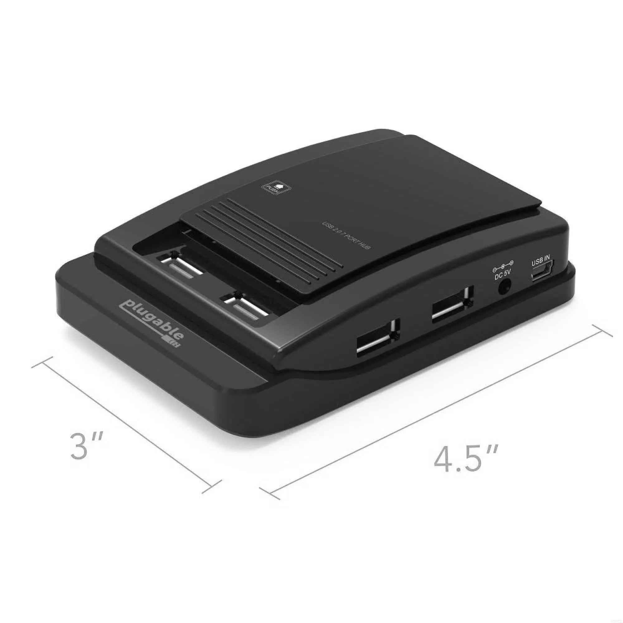 Plugable USB 2.0 7-Port Hub with 15W Power Adapter