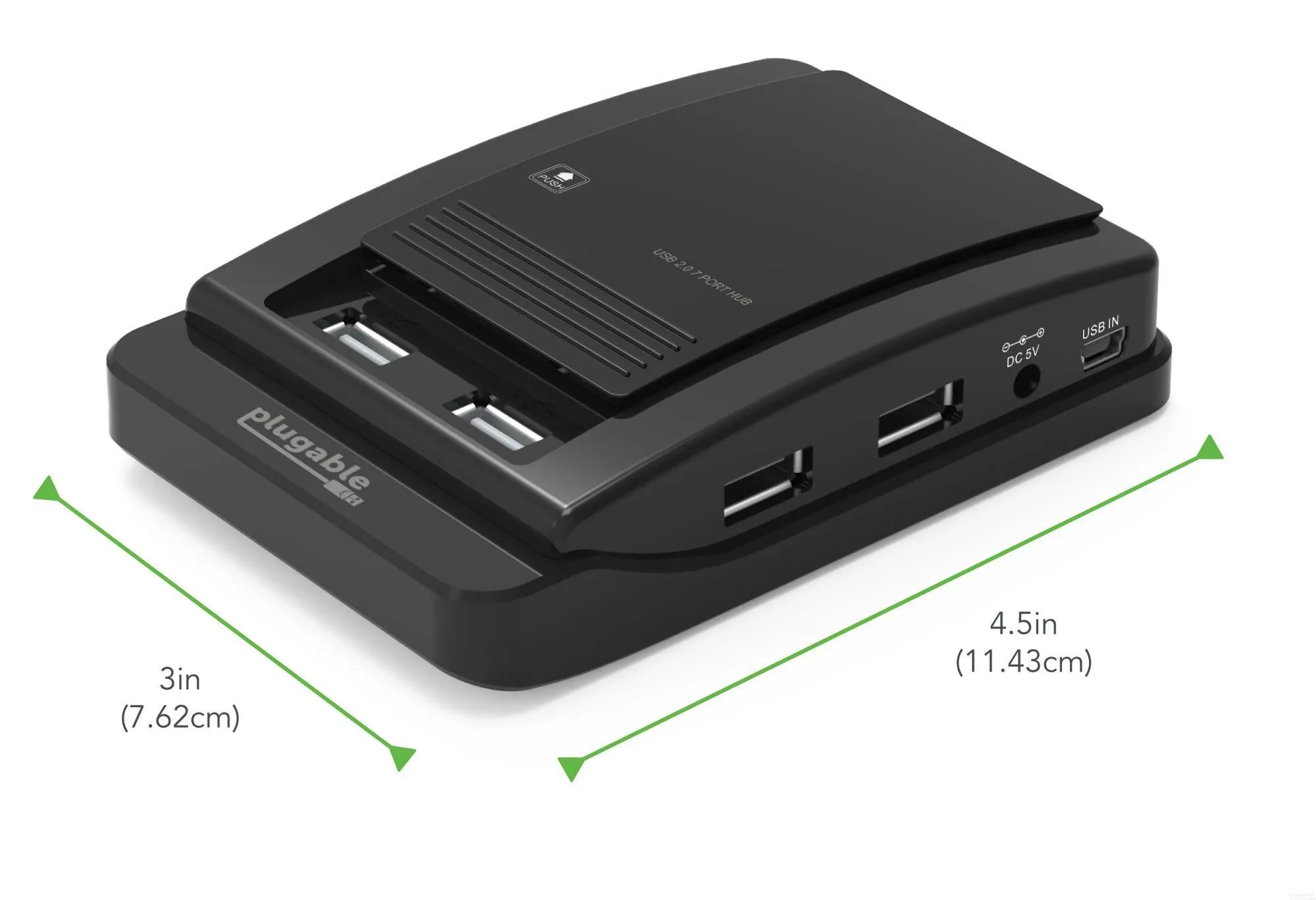 Plugable USB 2.0 7-Port Hub with 15W Power Adapter