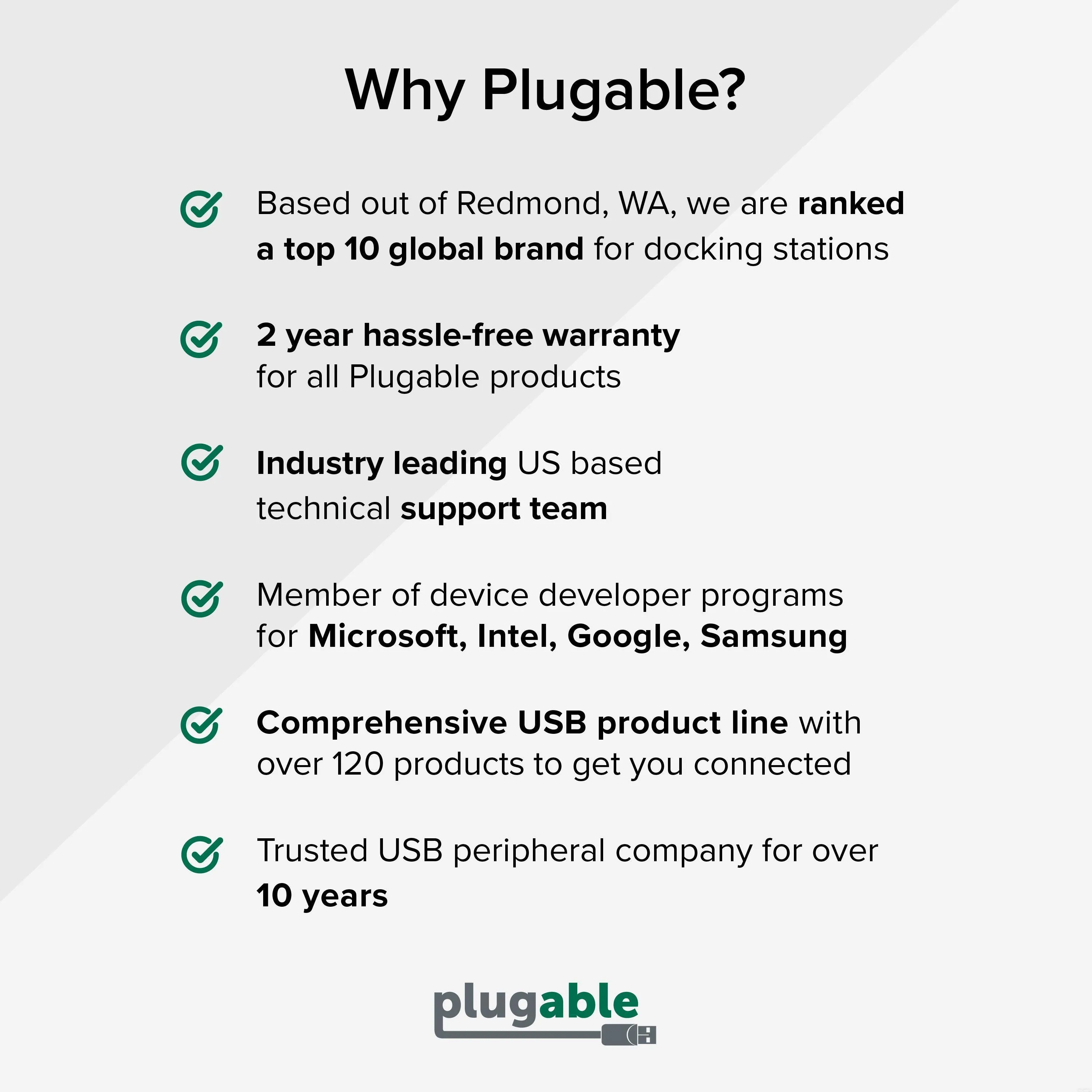 Plugable USB 2.0 7-Port Hub with 15W Power Adapter