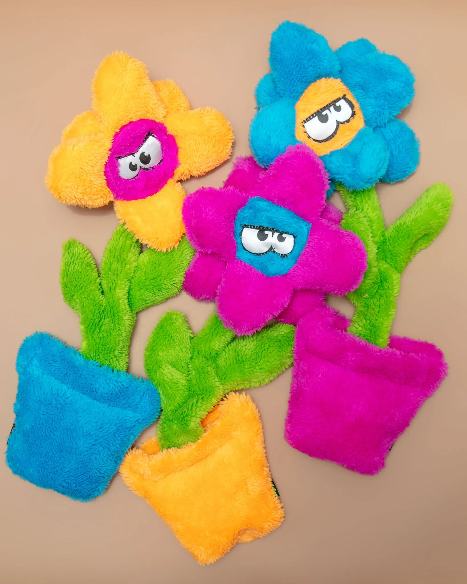 Pretty Potted Flower Unstuffed Dog Toy (Made in the USA) << FINAL SALE >>