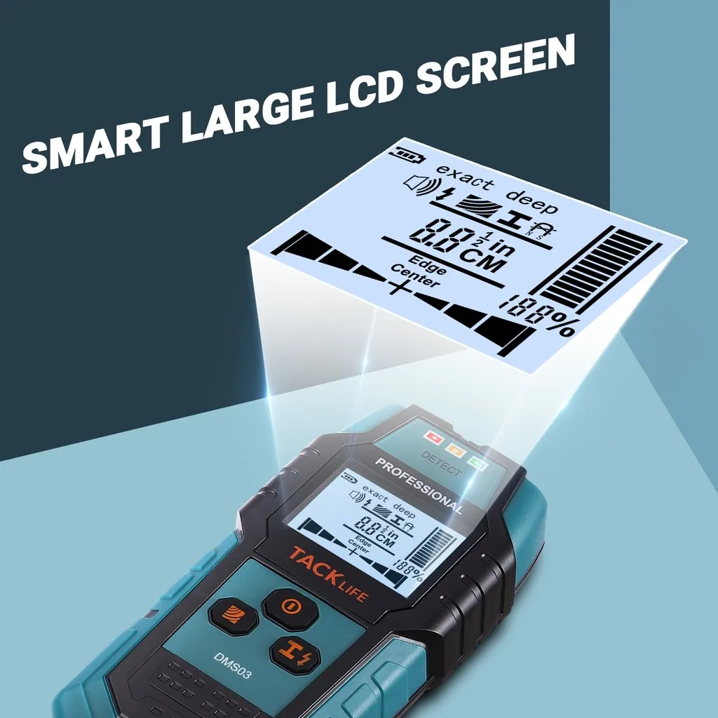Professional Stud Finder Wall Scanner 3 In 1 Metal Wood Detector Digital Display