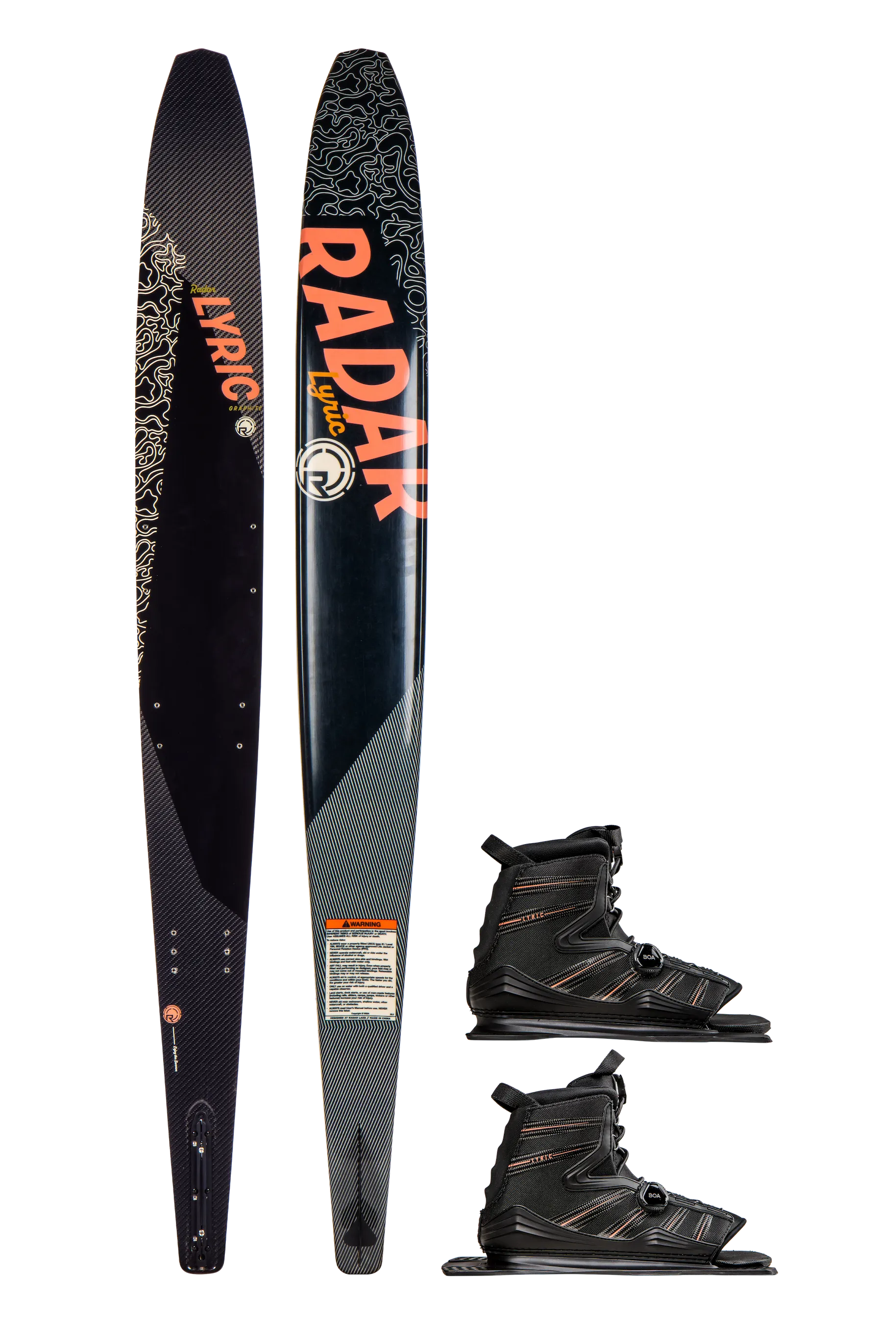 Radar Women's Graphite Lyric Waterski w/ DBL Lyric Boa Boot Package