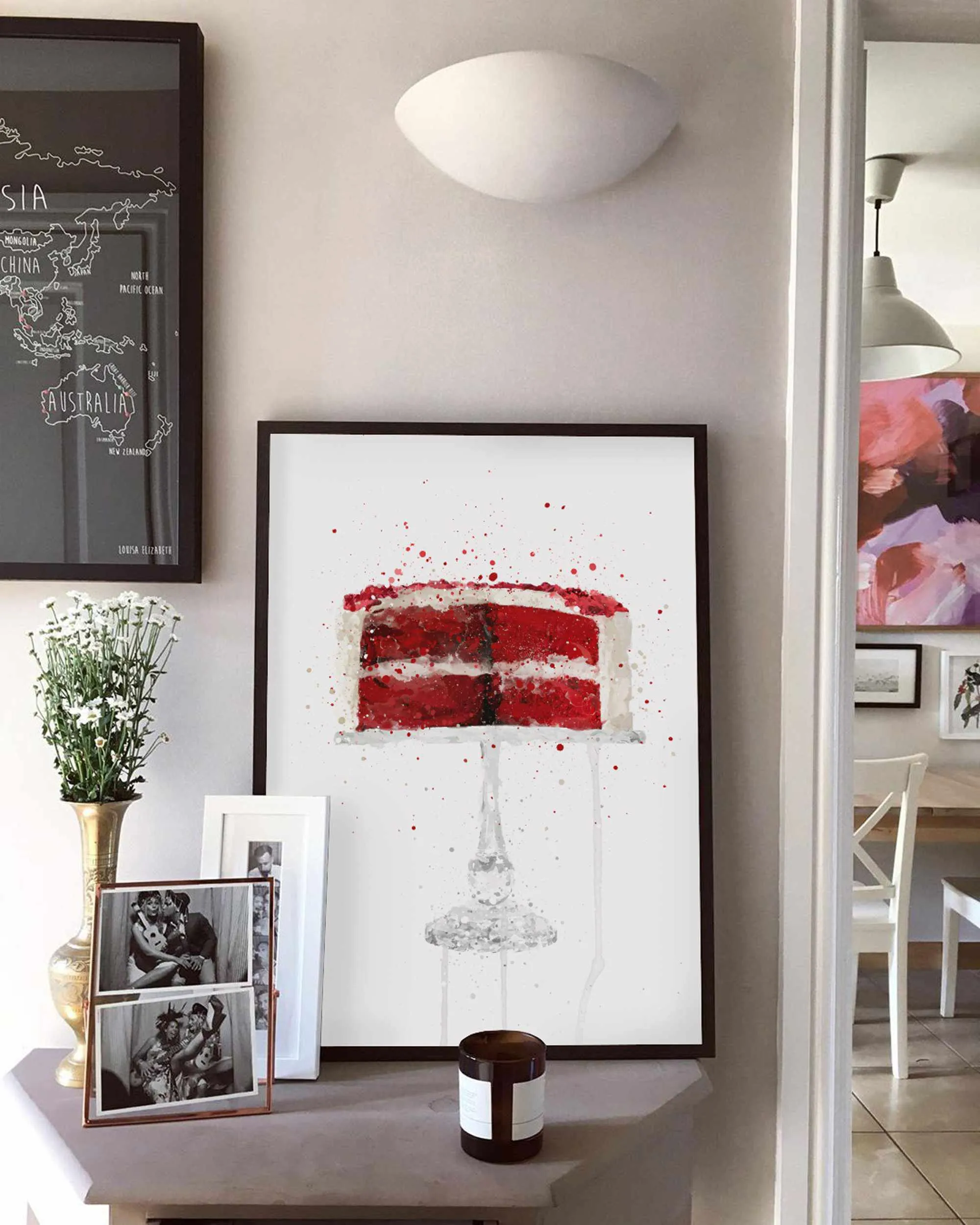 Red Velvet Cheesecake Wall Art Print