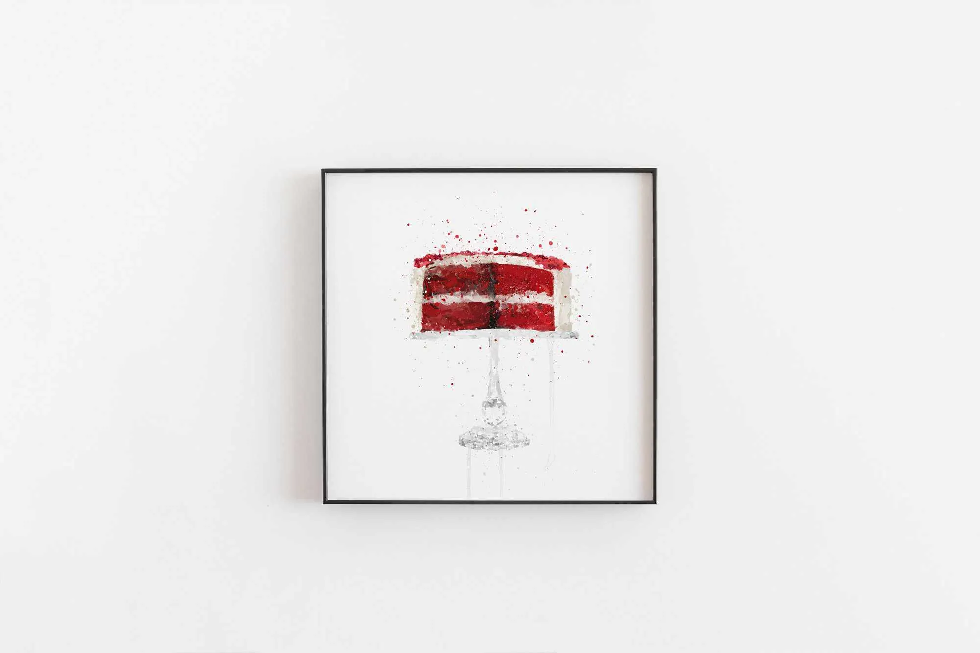Red Velvet Cheesecake Wall Art Print
