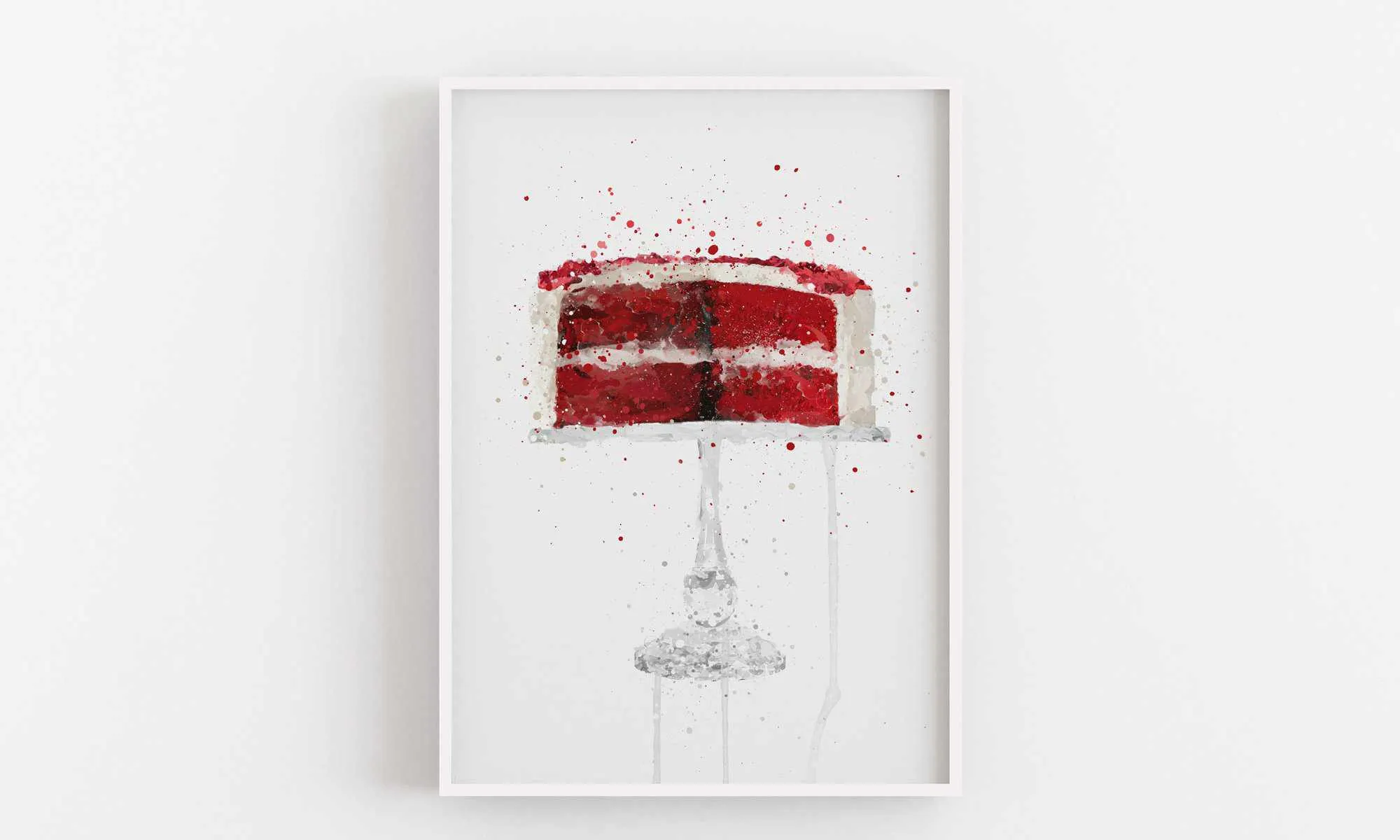 Red Velvet Cheesecake Wall Art Print