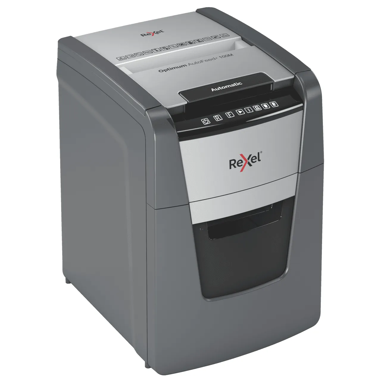 Rexel 2020100MAU Optimum Autofeed  100m Automatic Micro Cut Paper Shredder Black