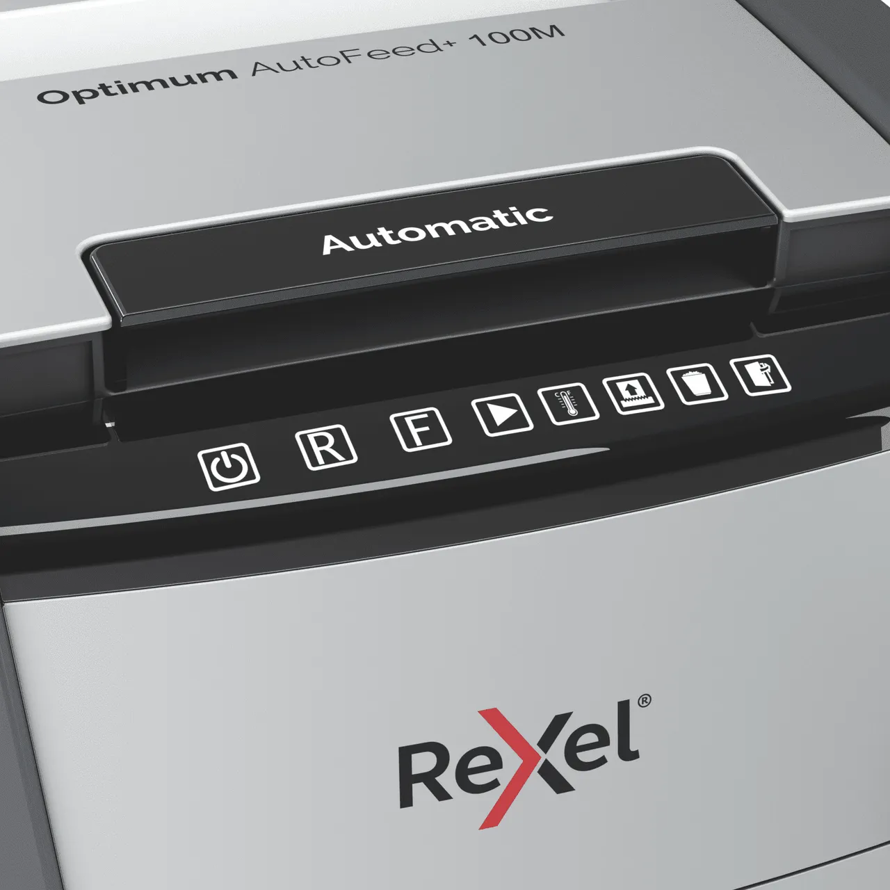 Rexel 2020100MAU Optimum Autofeed  100m Automatic Micro Cut Paper Shredder Black