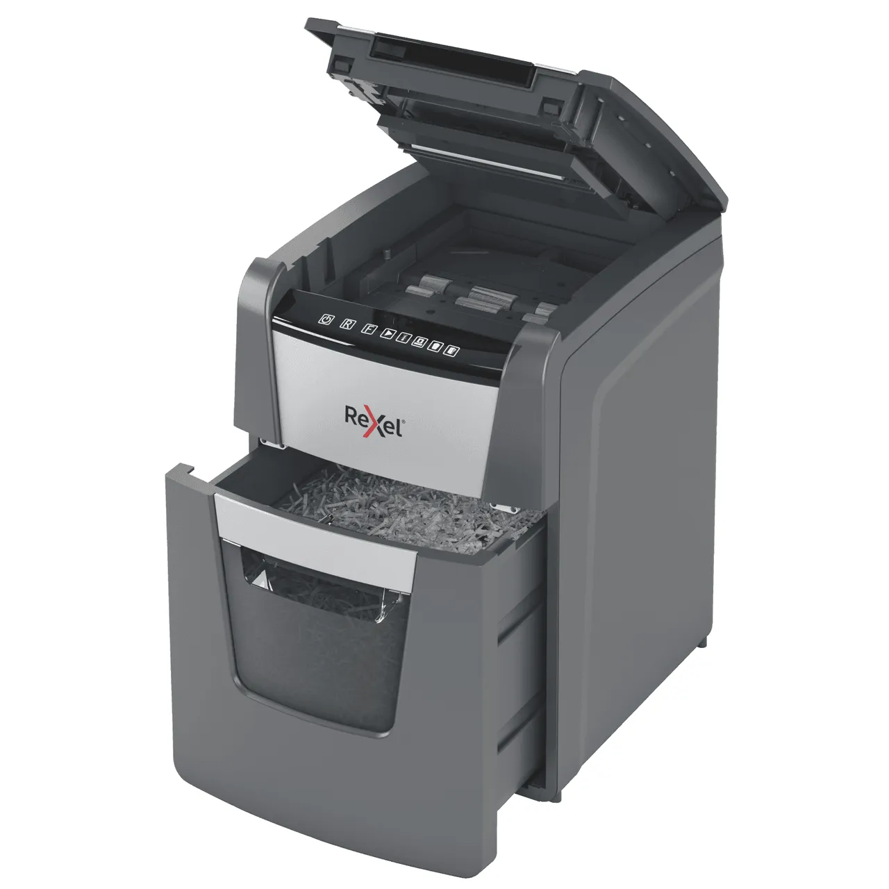 Rexel 2020100MAU Optimum Autofeed  100m Automatic Micro Cut Paper Shredder Black