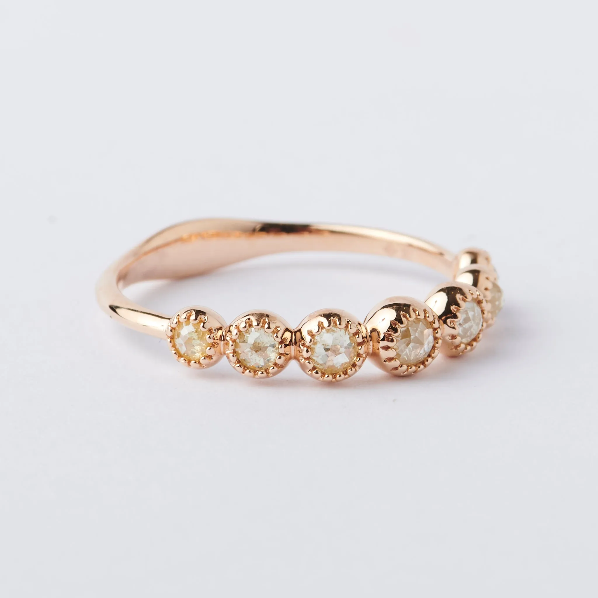 Rose Cut Diamond Slice Band