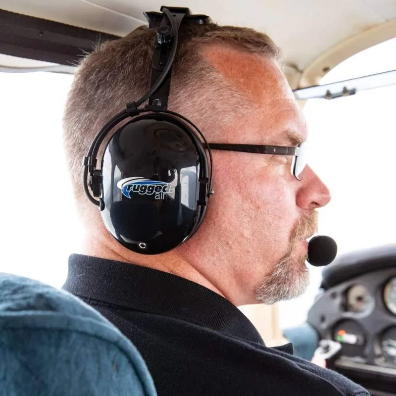 Rugged Radios Air RA620 Helicopter Aviation Pilot Headset
