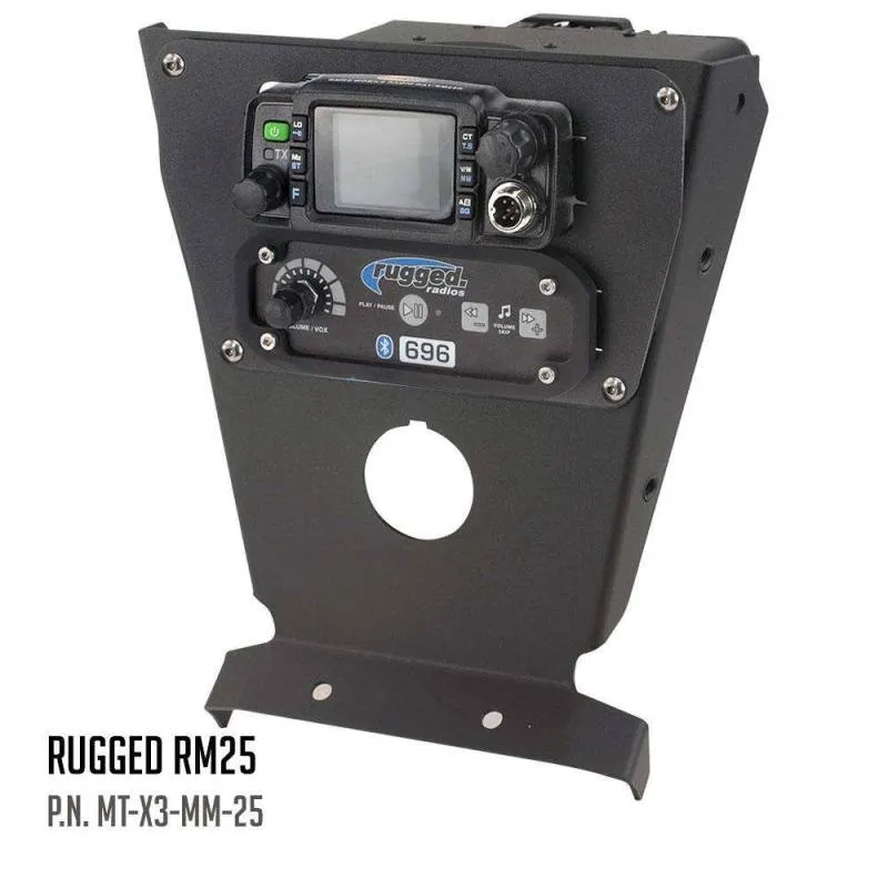 Rugged Radios Can-Am X3 Multi-Mount  Kit for Rugged Radios UTV Intercoms and Radios - Rugged Radios M1/G1/RM45/RM60/GMR45 with Switch Holes
