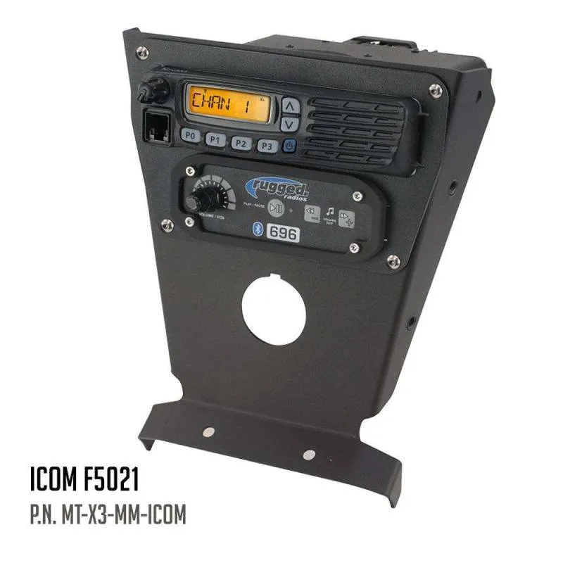 Rugged Radios Can-Am X3 Multi-Mount  Kit for Rugged Radios UTV Intercoms and Radios - Rugged Radios M1/G1/RM45/RM60/GMR45 with Switch Holes