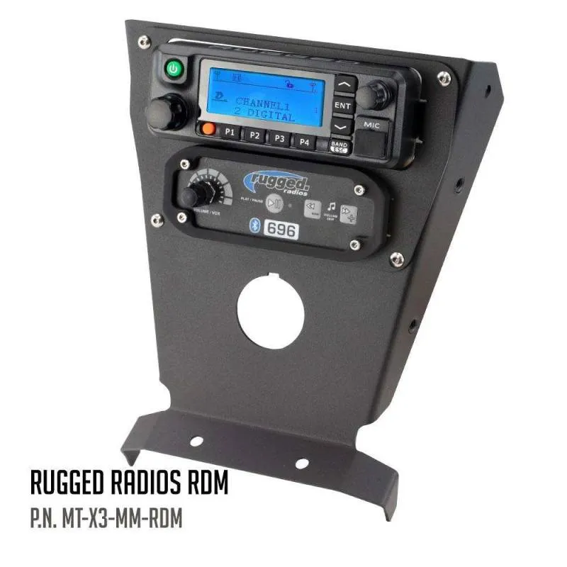Rugged Radios Can-Am X3 Multi-Mount  Kit for Rugged Radios UTV Intercoms and Radios - Rugged Radios M1/G1/RM45/RM60/GMR45 with Switch Holes