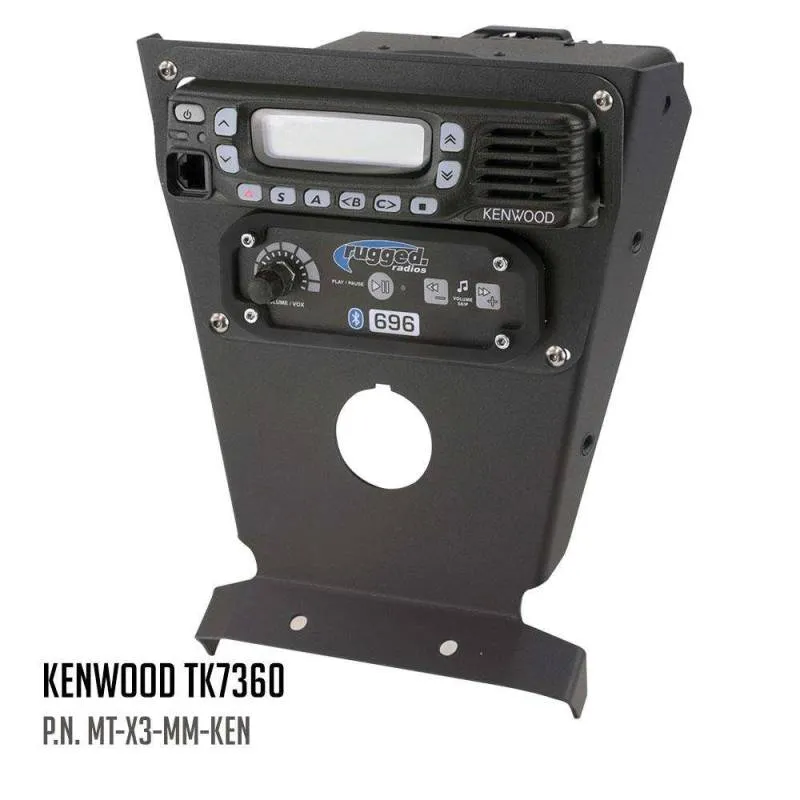 Rugged Radios Can-Am X3 Multi-Mount Kit - Top Mount - for Rugged Radios UTV Intercoms and Radios - Rugged Radios M1/G1/RM45/RM60/GMR45 with Switch Holes