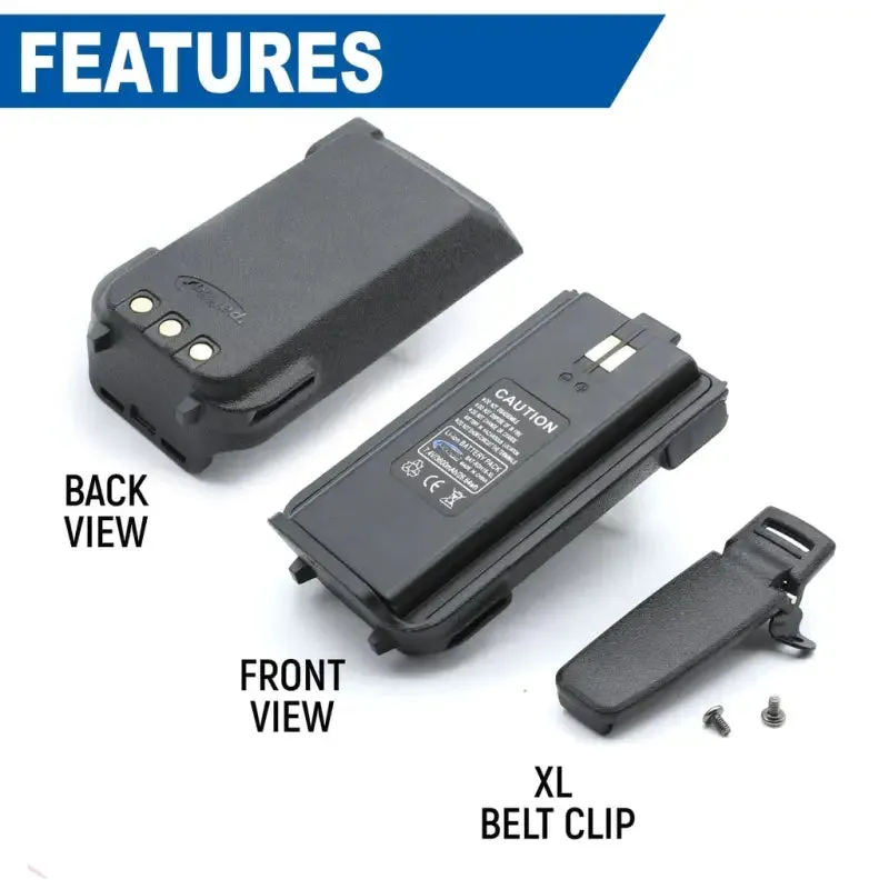 Rugged Radios High Capacity Battery for RDH-X / ABH7 Handheld Radio 3600mAh