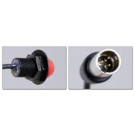 Rugged Radios Hole Mount Steering Wheel Push-To-Talk (PTT) with Coil Cord  for Car Harnesses