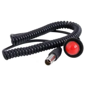 Rugged Radios Hole Mount Steering Wheel Push-To-Talk (PTT) with Coil Cord  for Car Harnesses