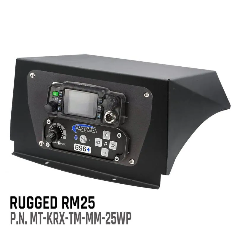 Rugged Radios Kawasaki KRX Multi-Mount Kit - Top Mount - for Rugged Radios UTV Intercoms and Radios - Rugged Radios M1/RM45/RM60/GMR45
