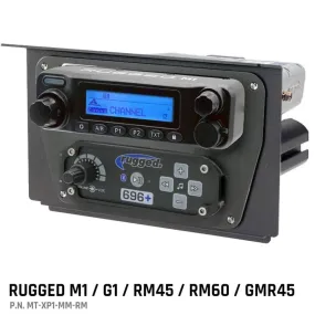 Rugged Radios Polaris XP1 Mount Kit for M1 / G1 / RM60 / GMR45 Radio and Rugged Radios Intercom - Rugged Radios M1/G1/RM45/RM60/GMR45 with Switch Holes