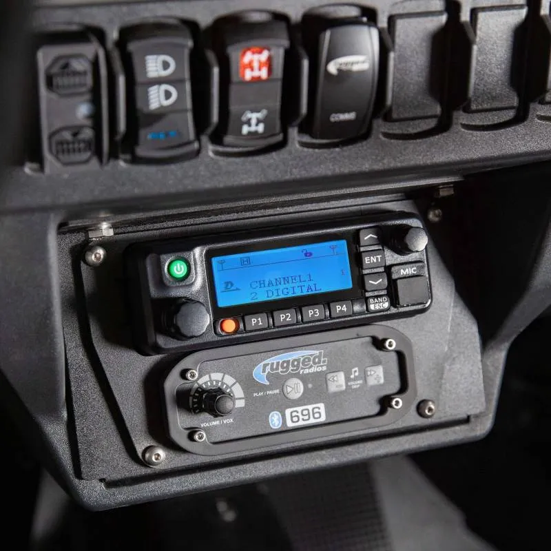 Rugged Radios Polaris XP1 Mount Kit for M1 / G1 / RM60 / GMR45 Radio and Rugged Radios Intercom - Rugged Radios M1/G1/RM45/RM60/GMR45 with Switch Holes