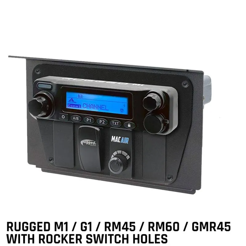 Rugged Radios Polaris XP1 Mount Kit for M1 / G1 / RM60 / GMR45 Radio and Rugged Radios Intercom - Rugged Radios M1/G1/RM45/RM60/GMR45 with Switch Holes