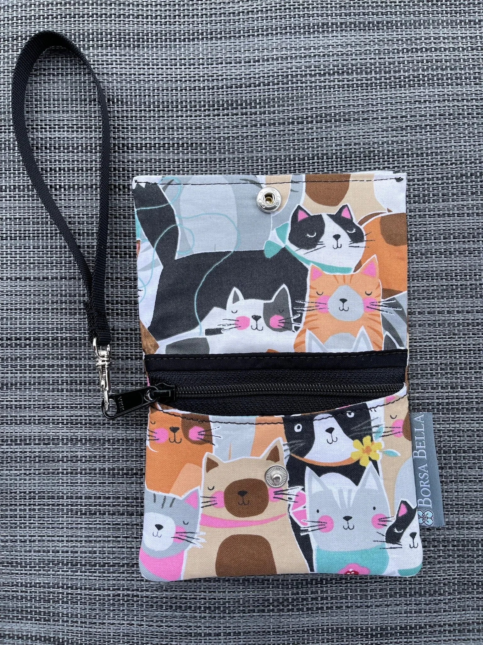 Small Slim Wallet - Light Weight - Added RFID Fabric - Catittude Fabric