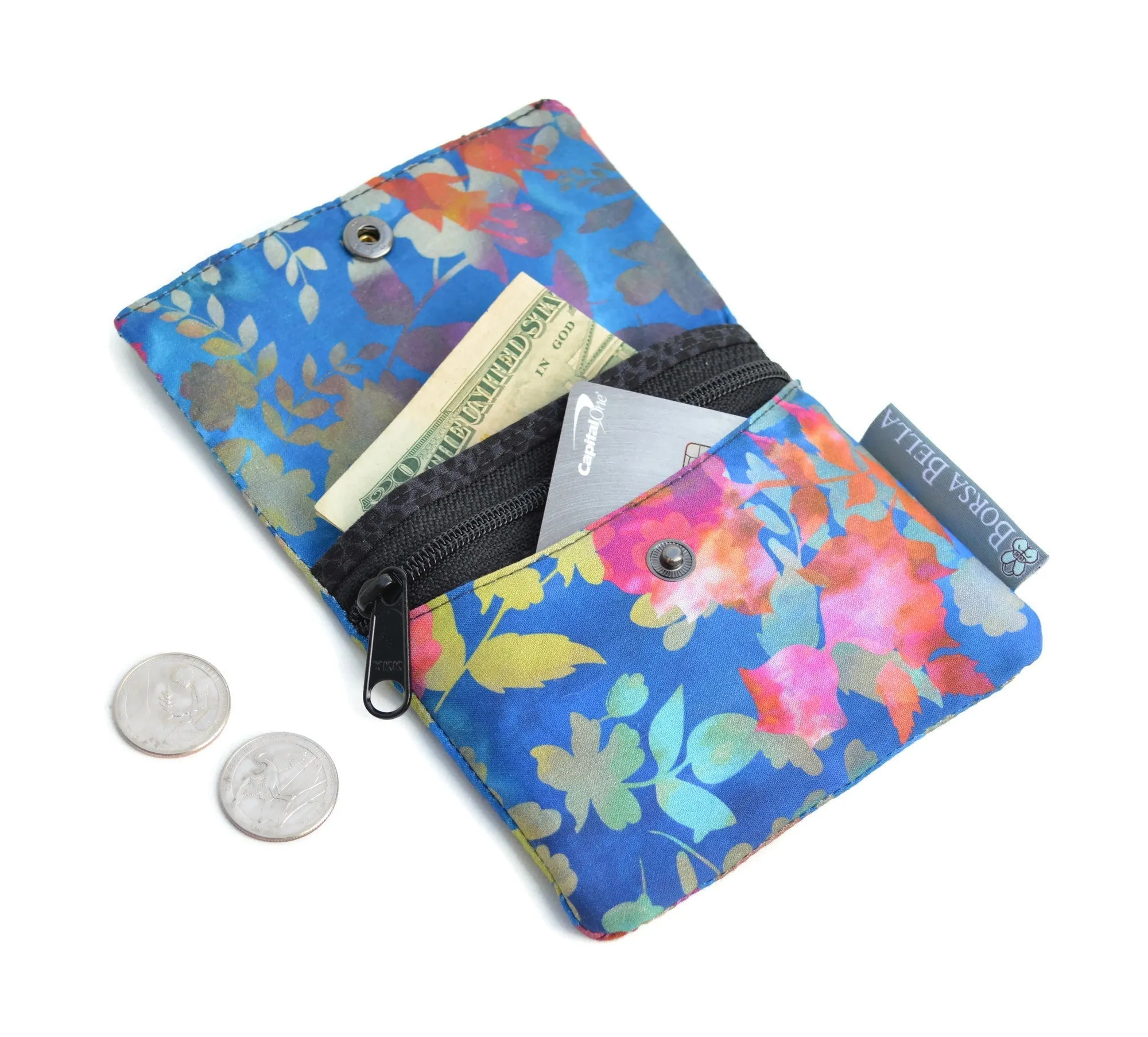 Small Slim Wallet - Light Weight - Added RFID Fabric - Halcyon Fabric