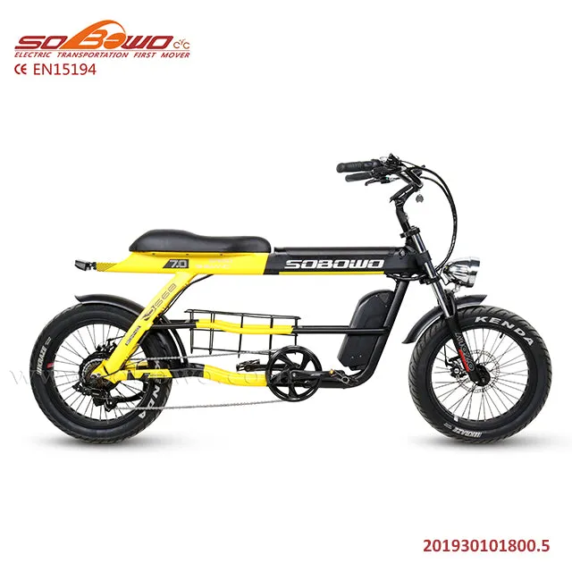 SOBOWO S68 unique design double battery electric fat bike