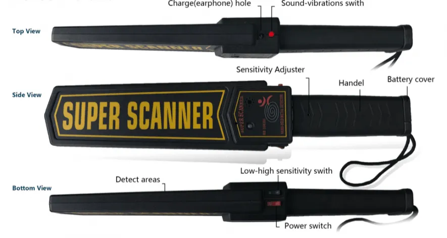 SUPER SCANNER HAND-HELD METAL DETECTOR