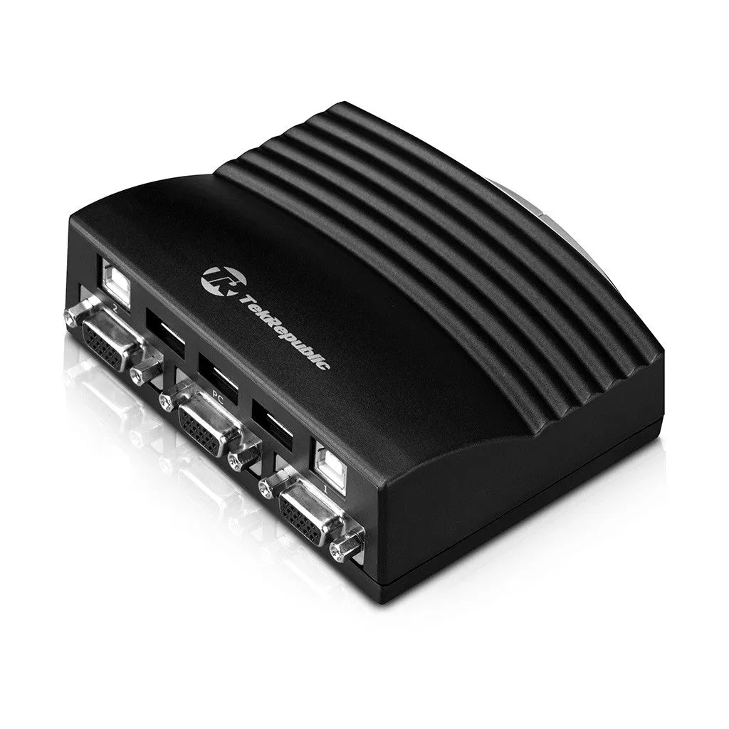 Tek Republic TUK-200 2 Port VGA   3 Port USB - Manual Sharing Switch Between Two Computers