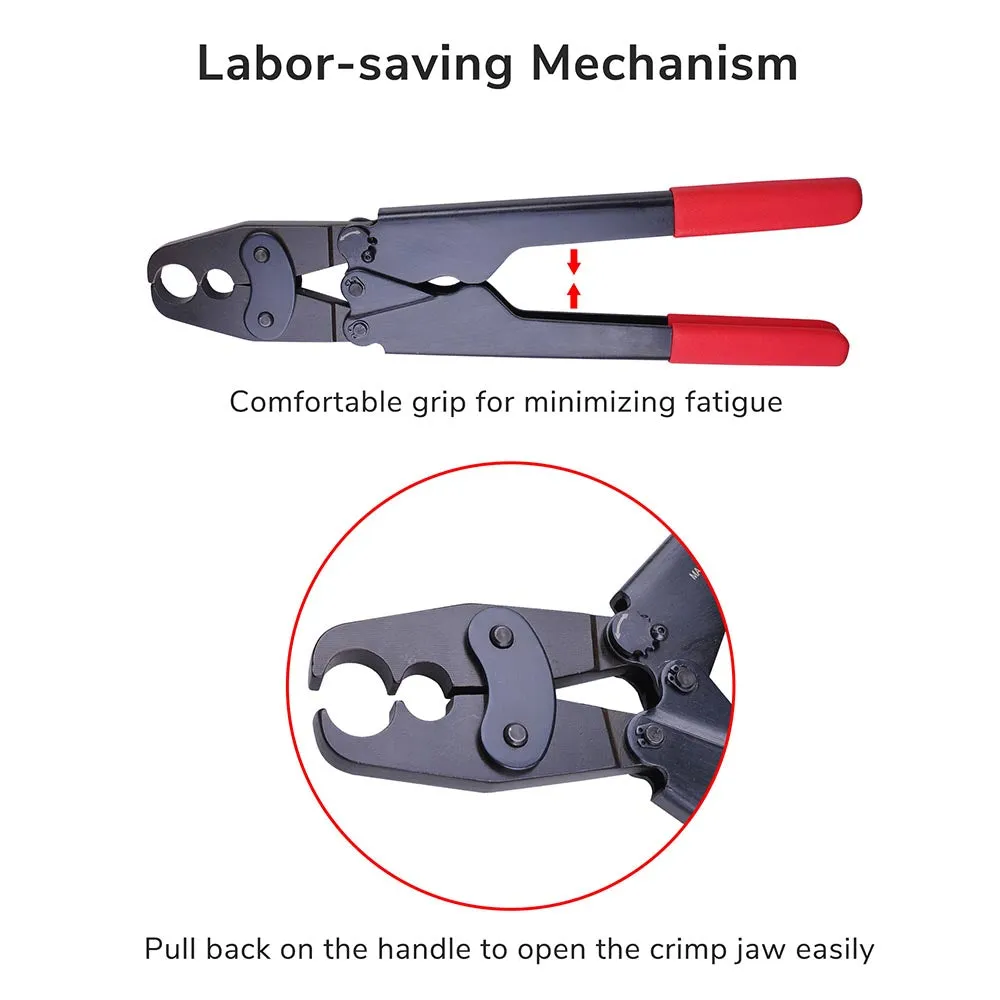 TheLAShop 1/2" 3/4" Copper Crimp Ring Pex Crimper Tools