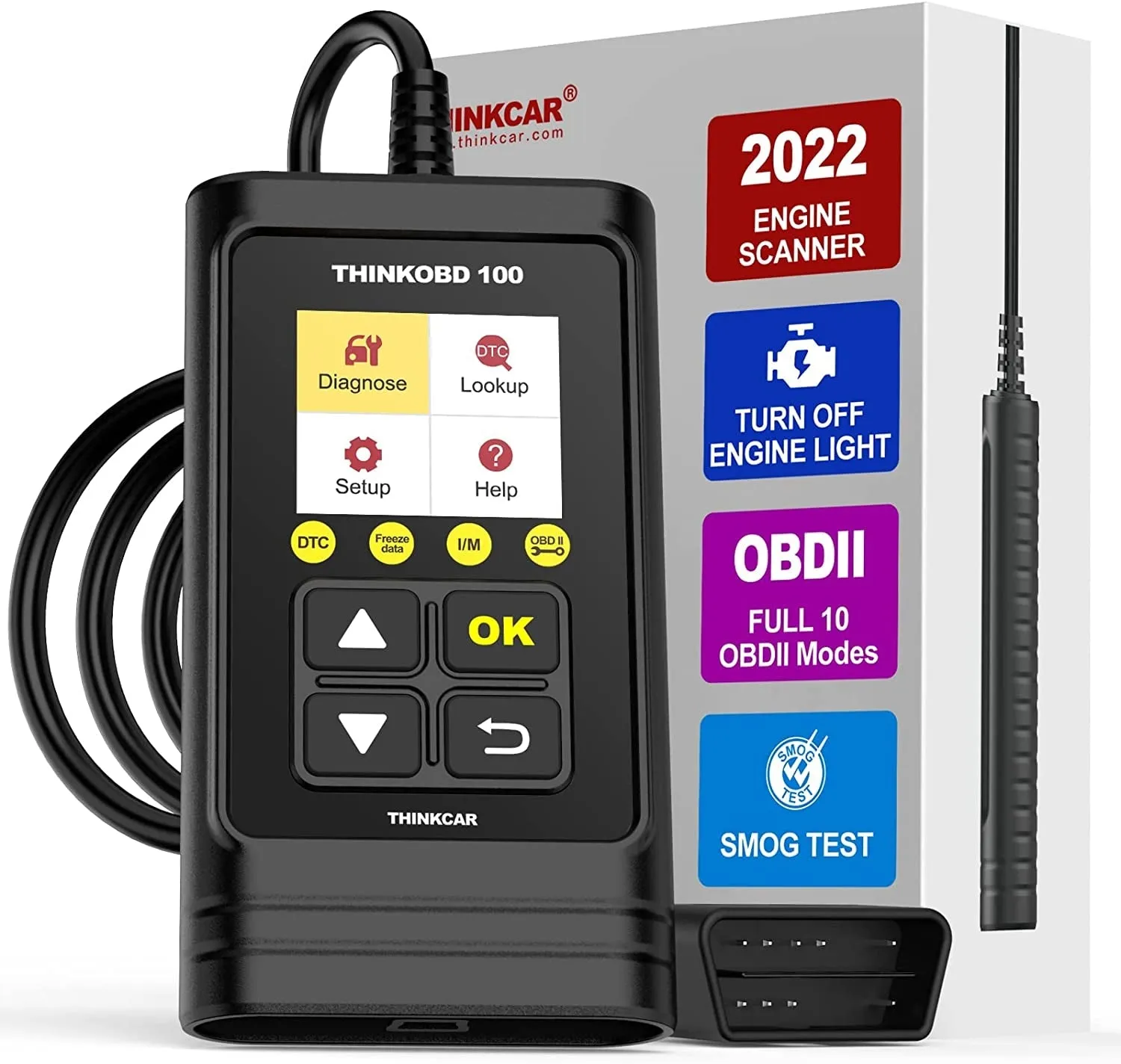 THINKOBD100 OBDII OBD2/ EOBD Vehicles Diagnostics Code Reader Scanner Tool/Auto Car Diagnostic/Scanner Automotive Engine Fault Code Reader/Auto Full-System Diagnostic Tool ODBII