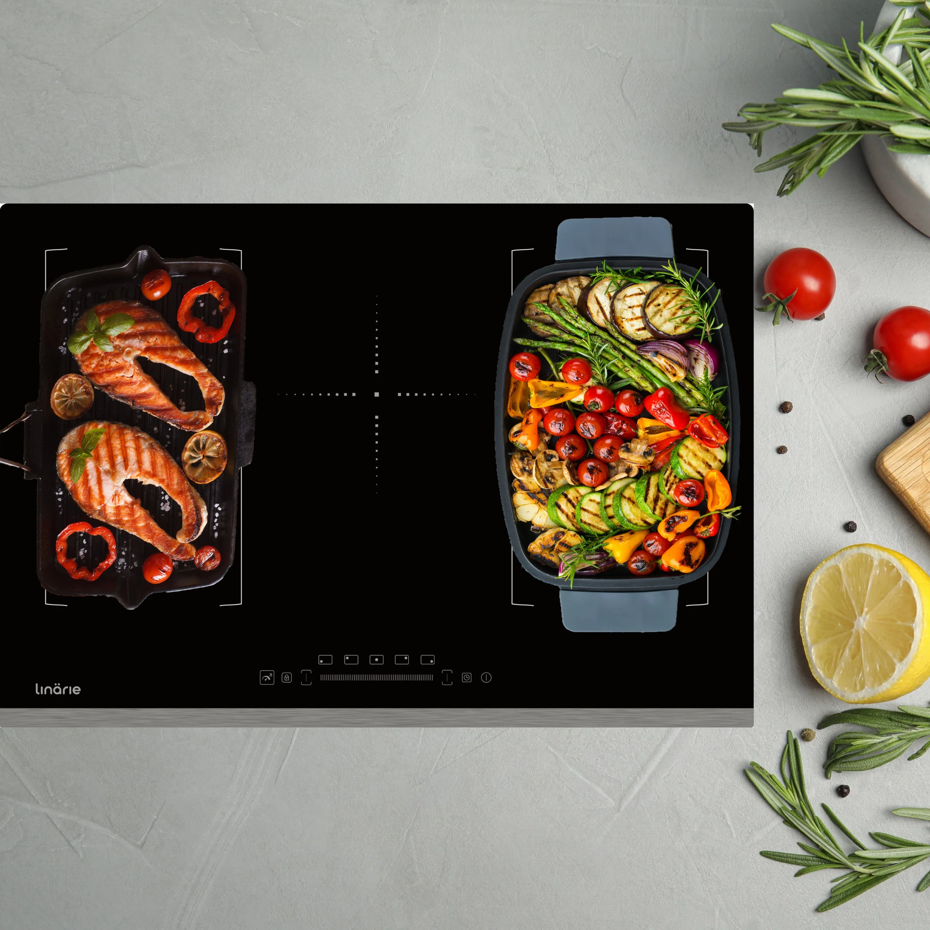 Toulouse 80cm 5 Zone Induction Cooktop with Double Flex Zone LS80I2F1Z