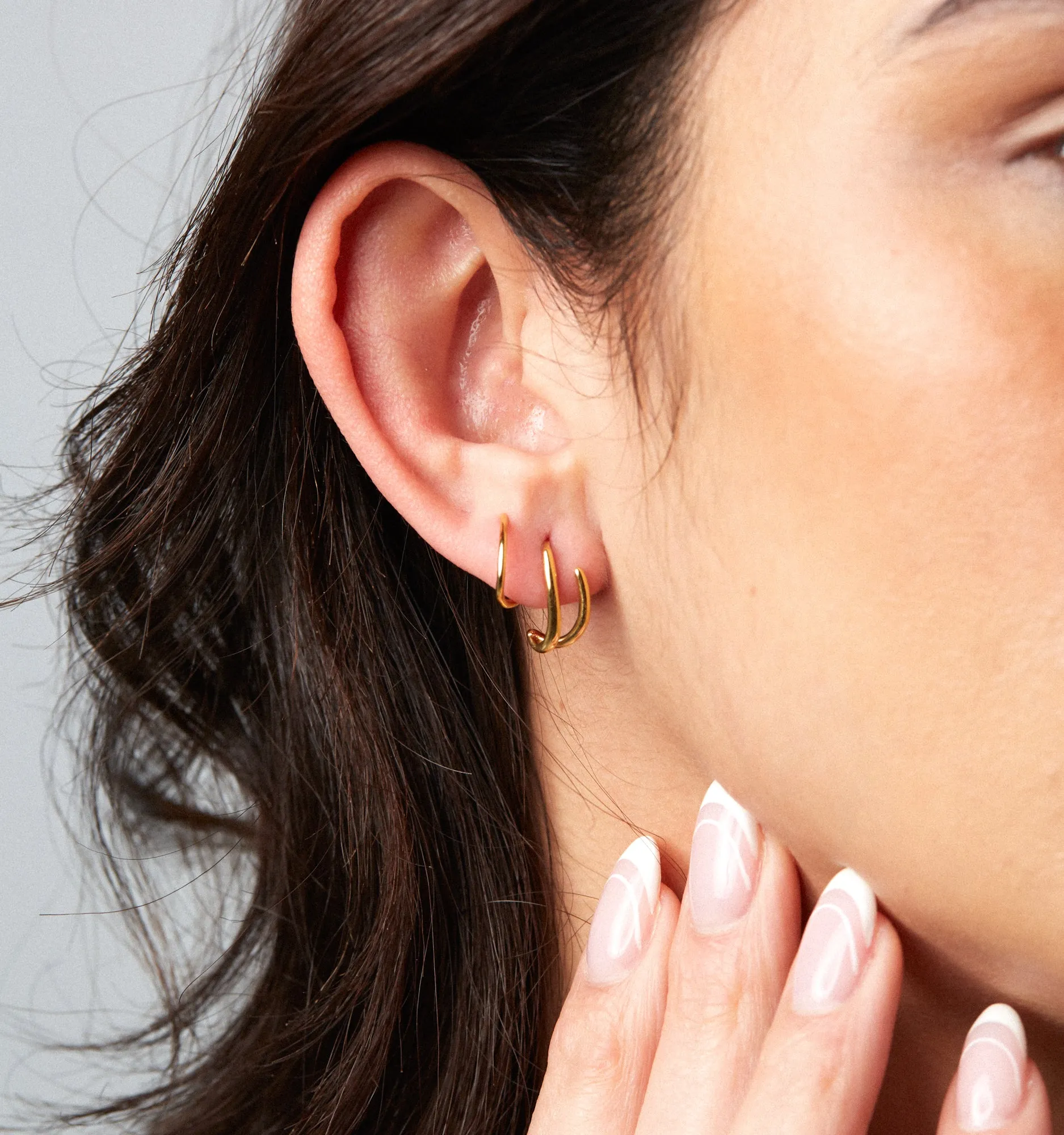 Triple Twist Hoops - Illusion Earrings