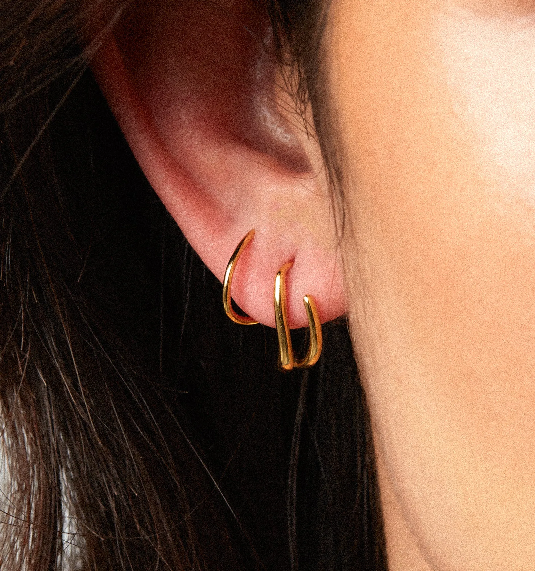 Triple Twist Hoops - Illusion Earrings